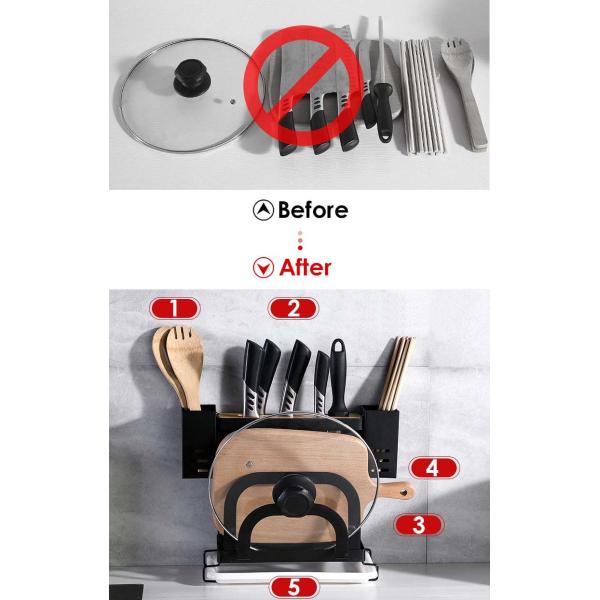 All In One Countertop Kitchen Rack Stainless Steel 10inch Height 13inch Length OEM