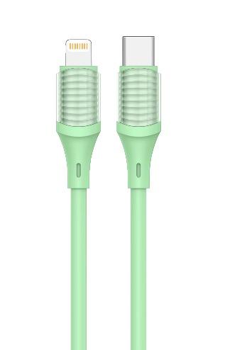 1m Length Green Silicone Data Cable With Transparent Shell And Various Colors