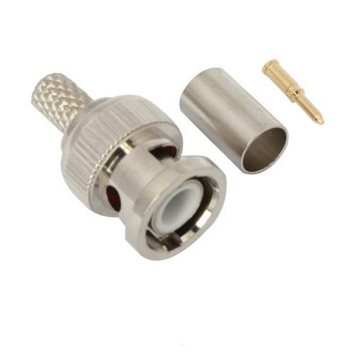 Friso da porca da baioneta no conector de cabo coaxial do homem BNC 3 partes para a fiação do CCTV