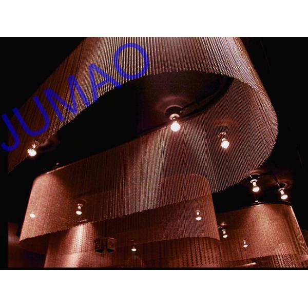 Decorative Pink Metal Chain Link Curtains 12mm×24mm Smooth Aluminum Wire