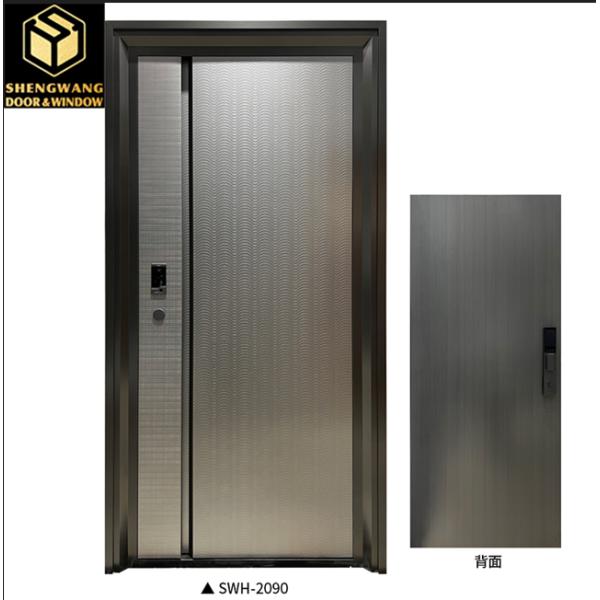 Apartment Dark Grey Black Aluminium Internal Doors MDF 45 Minute Fire Rated Door