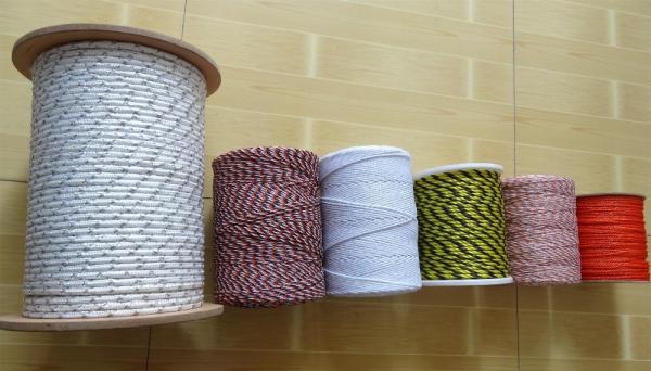 Hot sale electric fence shock PE UV stabilized poly rope for animal farm fence QL715