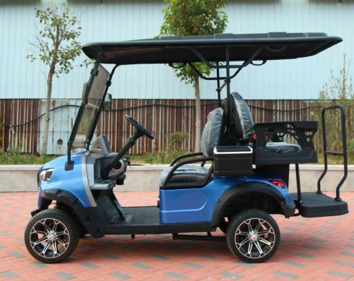 4Kw Motor 4 lugares Carrinho de golfe elétrico 12 polegadas Veículo de pneus para venda com bateria de chumbo ácido