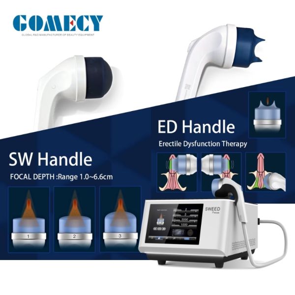 Gomecy Soft Shockwave Extracorporeal Focus Shock Wave Therapy Physiotherapy Machine