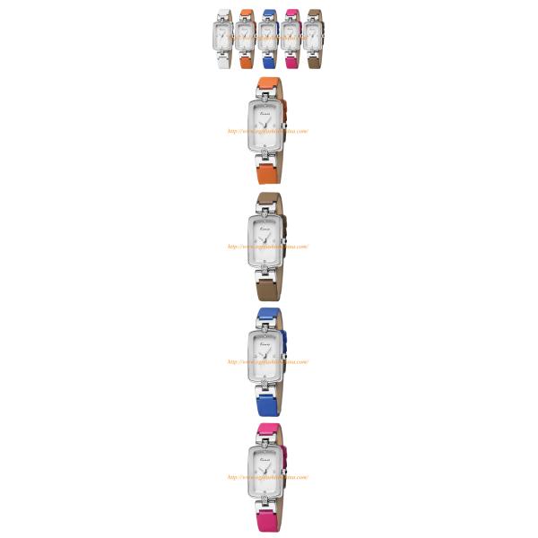 KM07 Square Dial Watch Fashion Business Watches for Woman Stainless Steel Leather Watches