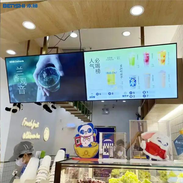 43 Inch Ultra Narrow Wall Mounted Digital Signage Hanging Ceiling Display