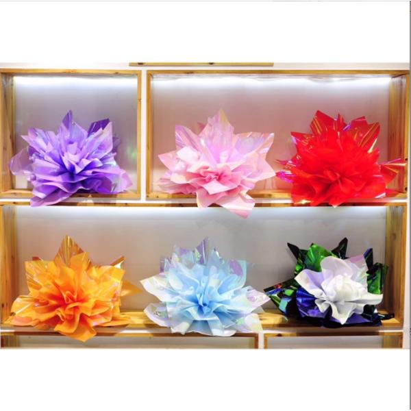 Papel de envoltura de floristería de moda para el embalaje de ramos Papel de color de hierro y colorido