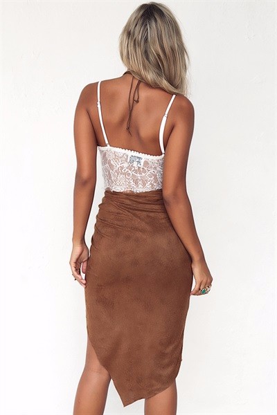 Двухкусочный верхней части и замши шнурка платья имитируйте наборы лета женщин юбки