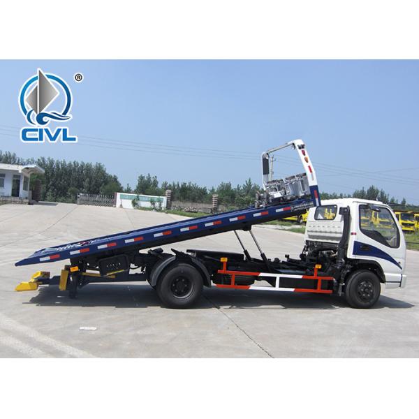 Obstacle Flatbed 5T Heavy Duty Tow Trucks / SINOTRUK HOWO Wrecker Tow Truck Euro II/III Engine