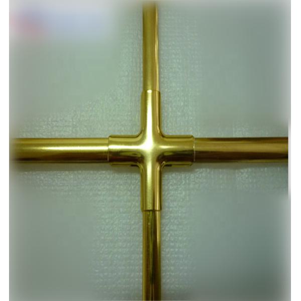 Golden 5*8 georgian glazing bars with flower decoration for glass door accessories