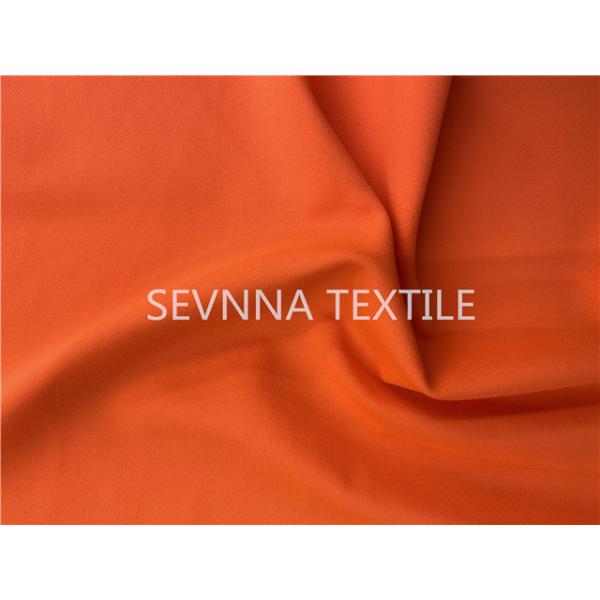 UV Protection Recycled Swimwear Fabric Spandex 4 Way Stretch Free Cut Orange