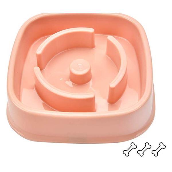 Square Plastic Food Feeding Bowi-Interactive Bloat Stop Dog Bowls,Durable