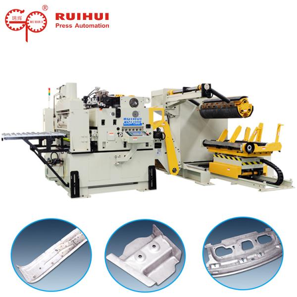Tira de aço alimentador resistente de Decoiler de RUIHUI e de Straightener para a máquina da imprensa