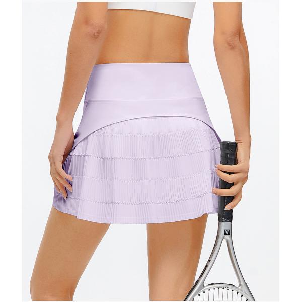 OEM White Nylon Spandex Golf Short Skirts Tennis Activewear With Pocket