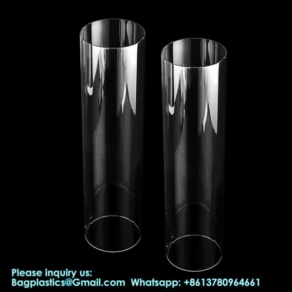 Acrylic Tube, Clear Plastic Pipe Tube 15.5'' Length Clear PVC Pipe Round Polycarbonate Tubing Chemical Resistant