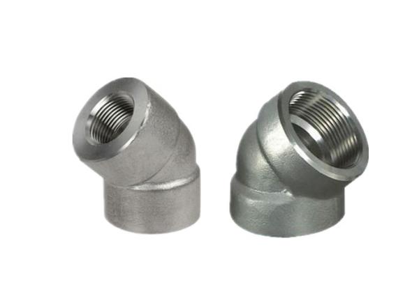 45 Degree Threaded Elbow NPT 6000LB BS 3799 Stainless Steel 304 Pipe Fittings