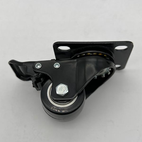 50MM PU Tread Swivel Light Duty Casters Wheel with brake Double Bearings