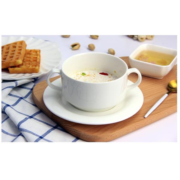 Savall Restaurants Round White Porcelain Dessert Bowls Customized