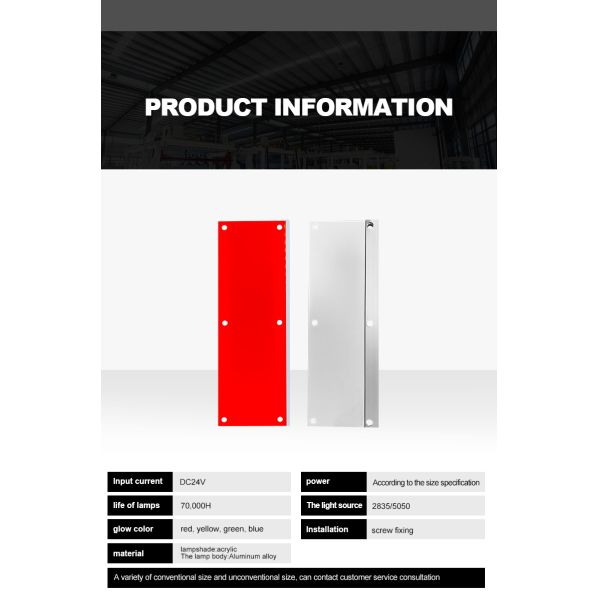 Plaque signalétique en alliage d'aluminium pour équipement LED, indicateur lumineux, indice de rendu des couleurs 80 Ra