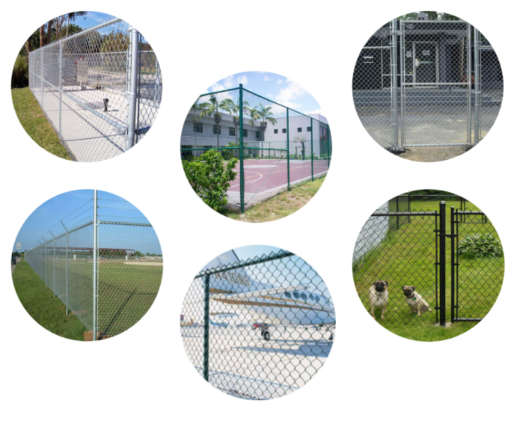 50ft Roll PVC Coated Galvanized Steel Diamond Cyclone Wire Mesh Chain Link Fence