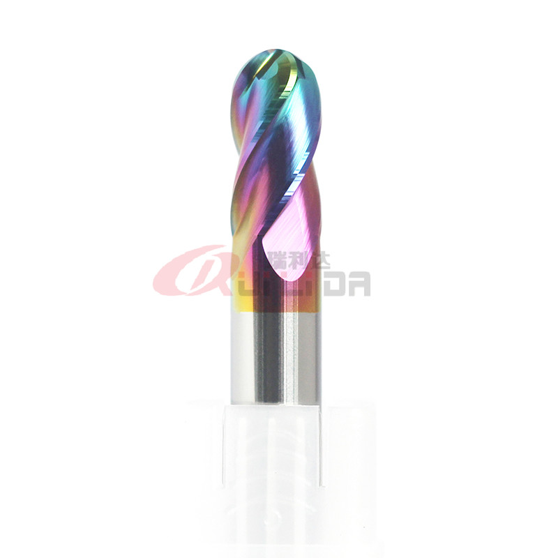 Каннелюры Ballnose Endmill торцевой фрезы 4 зеркала HRC65 поверхностные алюминиевые с покрытием DLC