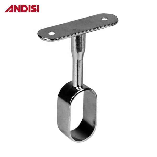 Mail Packing Zinc Alloy Closet Hanger Rod Pipe Brackets for Wardrobe Tube End Support