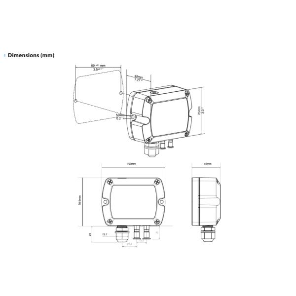 KDP210Q RS485 LCD дисплей Дифференциальный передатчик давления для чистой комнаты