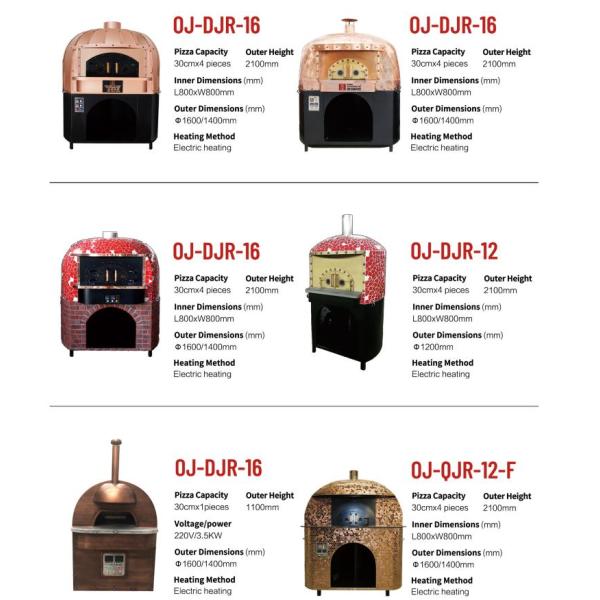 Печь пиццы Неаполь роскошного медного украшения электрическая, традиционный итальянский набор печи пиццы