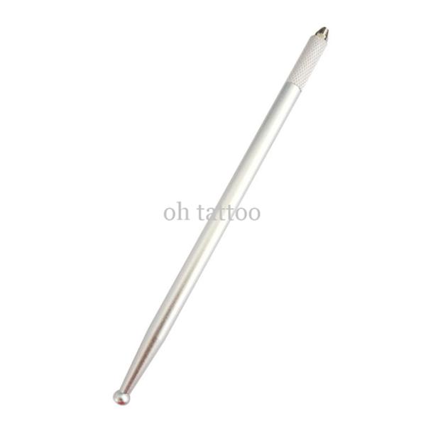Aluminium Alloy Manual Tattoo Pen Permanent Makeup With Round Lock Head