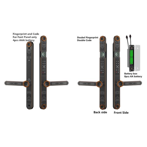 Fermeture de porte imperméable aux empreintes digitales IP65 pour les portes extérieures
