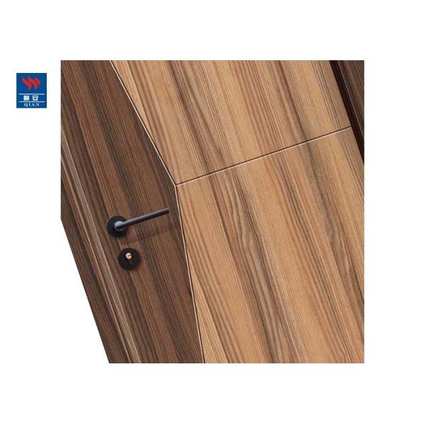 Eco- Friendly Material Interior Modern Solid Wooden Door PVC With Trims Frame Unit