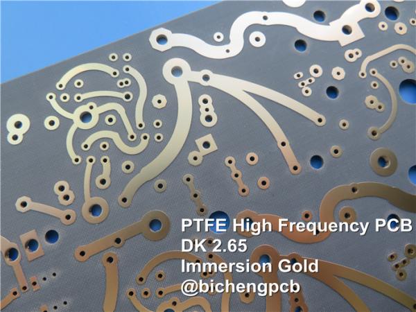 PTFE High Frequency PCB 1.5mm DK 2.65 PTFE RF Circuit Board with 3oz Copper Coating Immersion Gold
