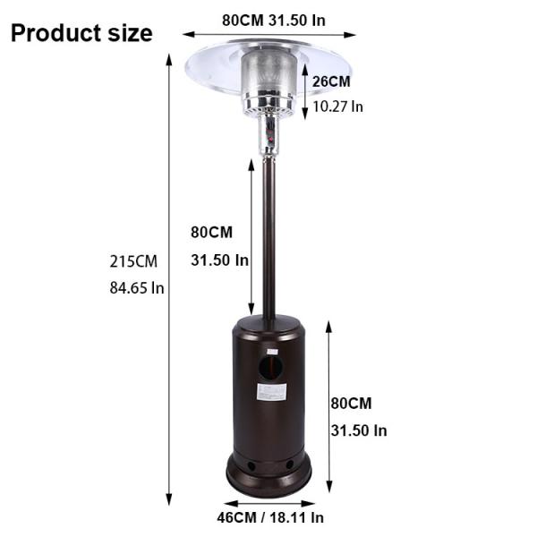 Stainless Steel Mushroom Outdoor Patio Garden Gas Fire Pits