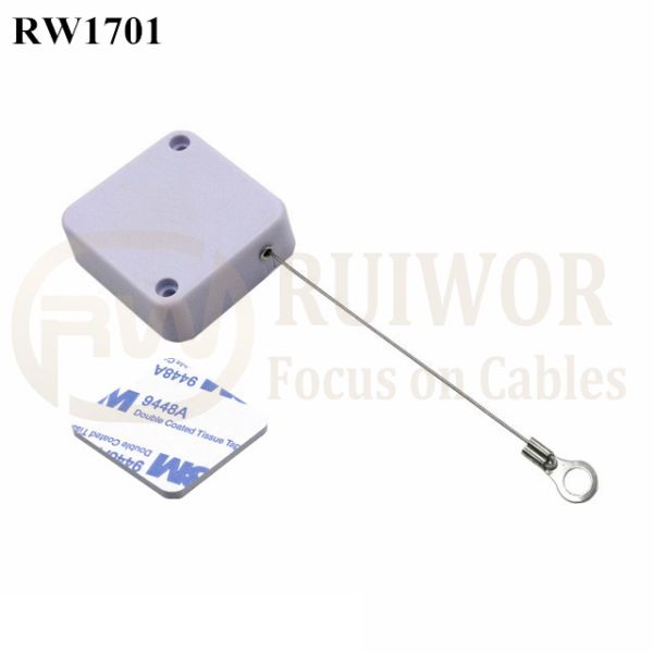 RW1701 Square Security Tether With Ring Terminal Inner Hole 3mm 4mm 5mm For Option