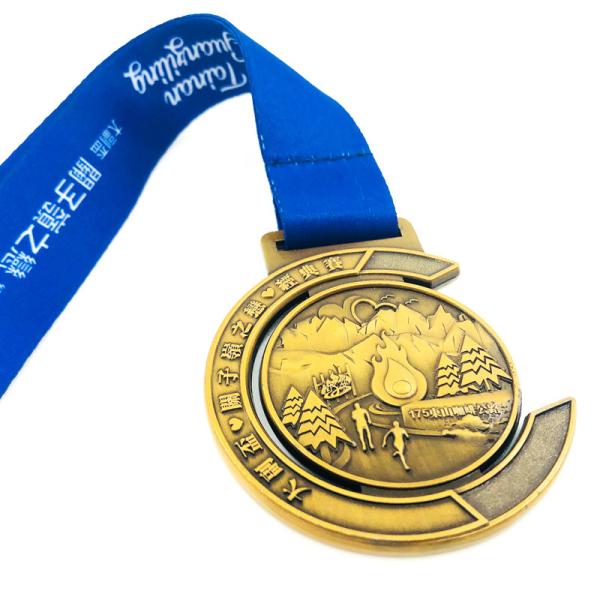 Marathon Running Sport Custom Metal Medals Zinc Alloy Hollow With Logo