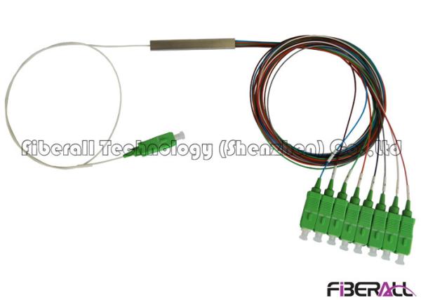 Mini Steel Tube Fiber Optic PLC Splitter 1x8 PLC Splitter For FTTH / PON