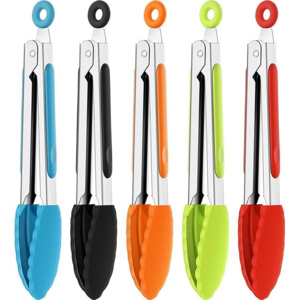 Silicone Pliers Are Heat-resistant And Reusable. Silicone Food Pliers Are Food Clips