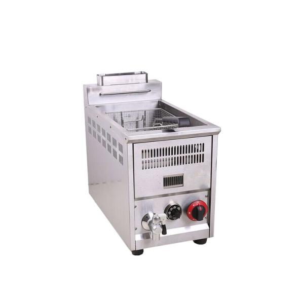single gas deep fryer 8l gas deep fryer with temperature for restaurant