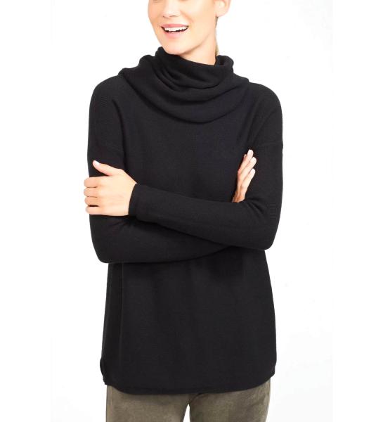 WOMEN'S 60% cotton/20% viscose/15% nylon/5% cashmere KNITTED SWEATER