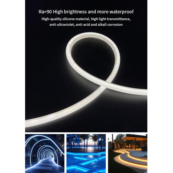 Tira de luz de neón LED de silicona de 10 * 10, flexible a 180 grados, impermeable