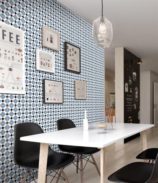 Blue Ceramic Rustic Tile 20x20cm Clay Indoor Floor