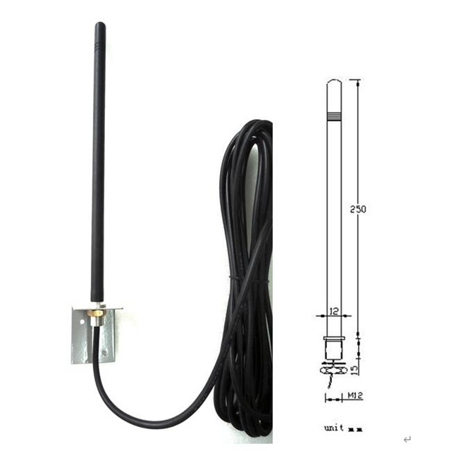 Антенна винта 4G LTE внешней Omni резиновой утки GSM тонкая с кронштейном держателя стены