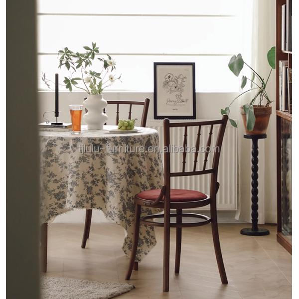 Muebles de comedor Madera maciza Veludo de madera clásica de lujo usado antiguo sillas modernas para bodas y eventos especiales