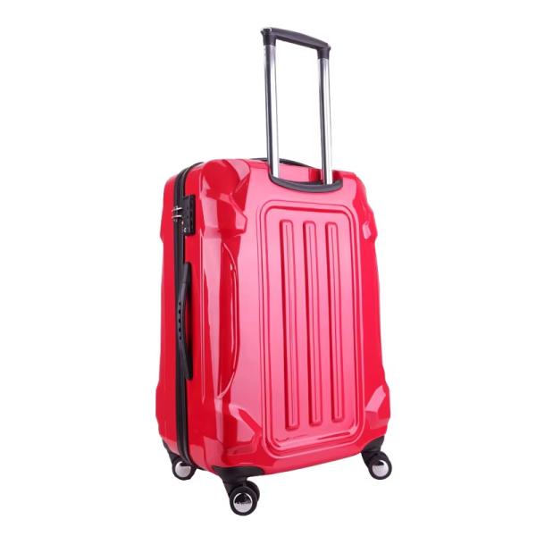 Unisex TSA Lock Luxury Urban Hard Carry-On Trolley Luggage Black Infant Plastic Suitcases with Scratch-Resistant Surface