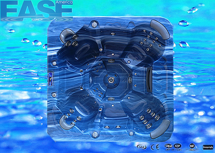 Portable Acrylic Massage Outdoor Bathtubs with 1 Cooling Seat, 1220 Liters Water Capacity