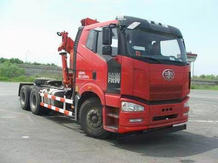 FAW грузовик монтированный кран Левая рука 6X6 6.3T Максимальная подъемная способность Кнопка бум кран