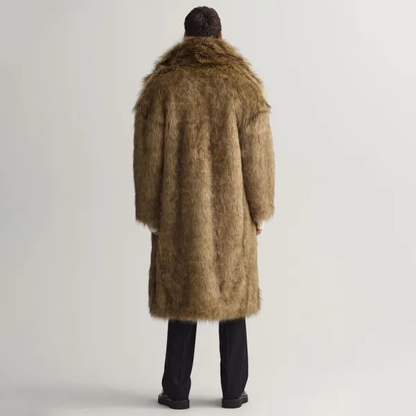 XL XXL Winter Faux Fur Coat Mens Cardigan Europe America Big Fluffy Coat Men