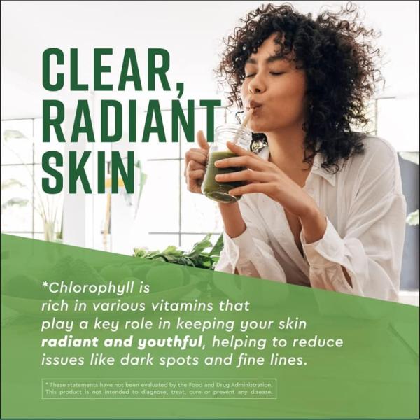 Natural Detox & Skin Support with Sodium Copper Chlorophyllin Supplement Drops