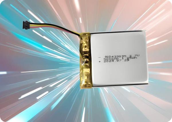 3.7V 510mAh Lithium Polymer Battery with 500 Cycles and 1.5C Discharge