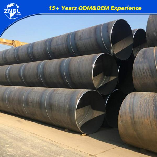 Tubes en acier galvanisé SSAW 609 mm Tubes en acier au carbone pour pipelines de pétrole et de gaz